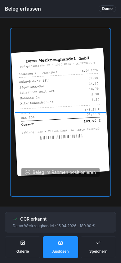 Logr Receipts – Beleg scannen